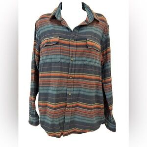 Goodfellow & Co Striped Flannel Button-Up Shirt. Medium